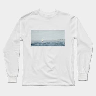 Sailboat headed for shore - painting Long Sleeve T-Shirt